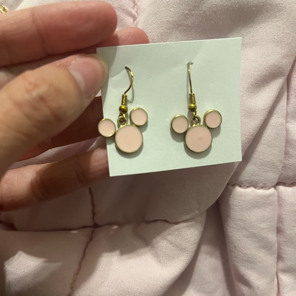 Mickey Mouse Pink Earrings